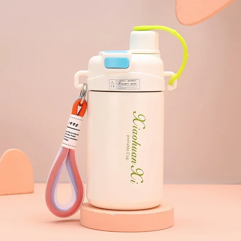 316 Stainless Steel Tumbler 550ml, Double Lid Thermal Mug with Straw, Water Bottle coffee cup tea thermos hot water bottles Cup