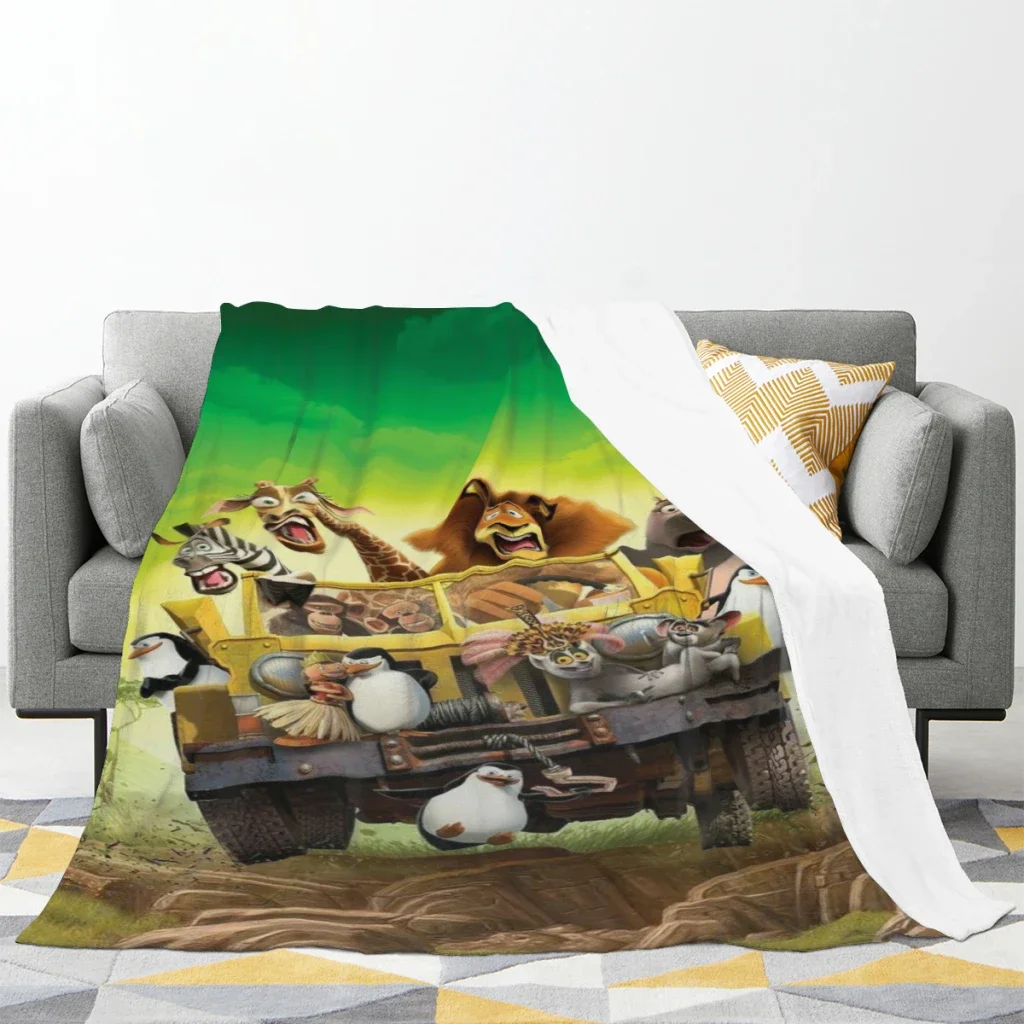 Madagascar Comfortable Flanne Blanket Fluffy Soft Bedroom Decor Sofa Blankets Comforter Home and Decoration