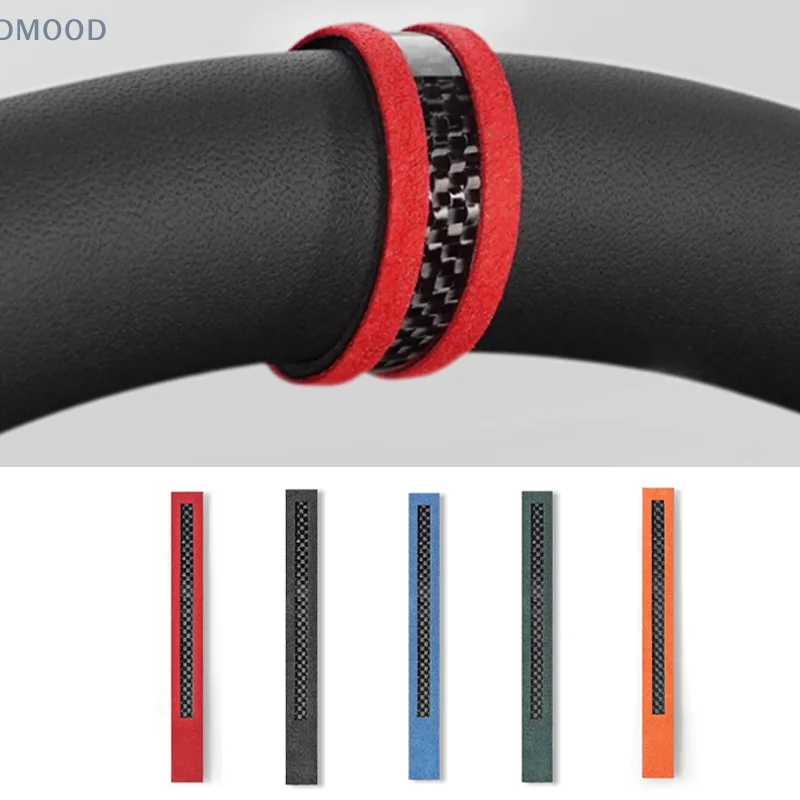 

Car Universal Steering Wheel Center Marker Sticker Made Of Alcantara Carbon Fiber Accessories