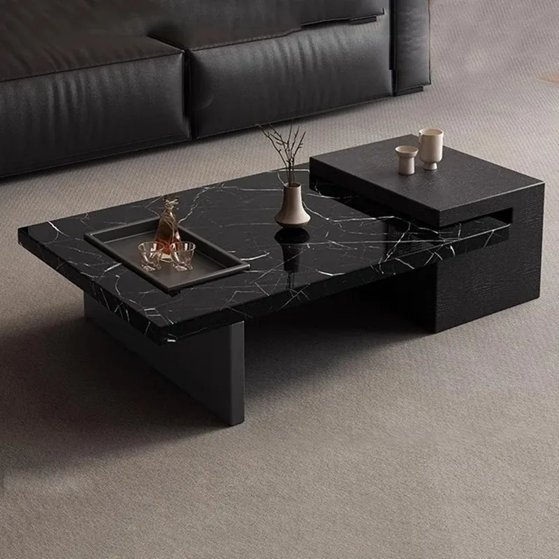 

Black Moving Coffee Table Unique Minimalist Designer Cheap Luxury Aesthetic Side Table Living Room Mesa Auxiliar Home Decor