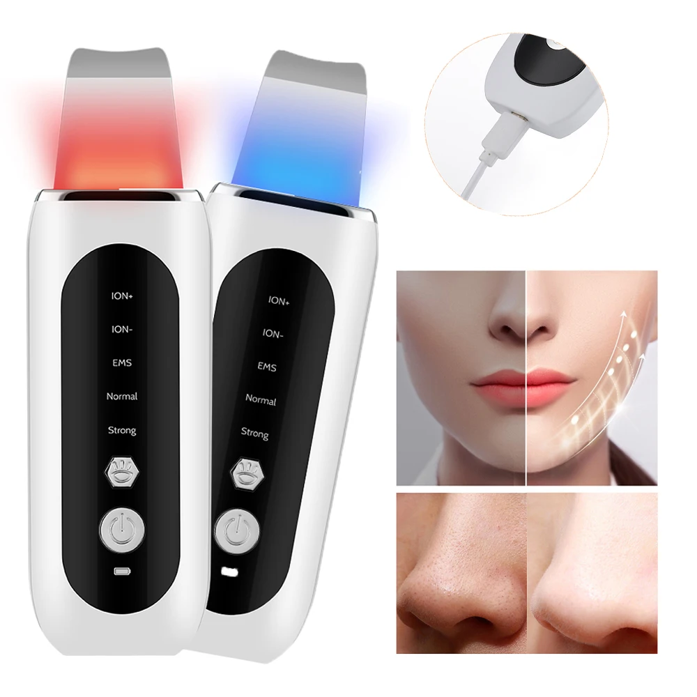 Depurador ultrasónico de la piel, espátula Facial con vibración de alta frecuencia, eliminador de espinillas, herramienta de limpieza para el cuidado de la piel