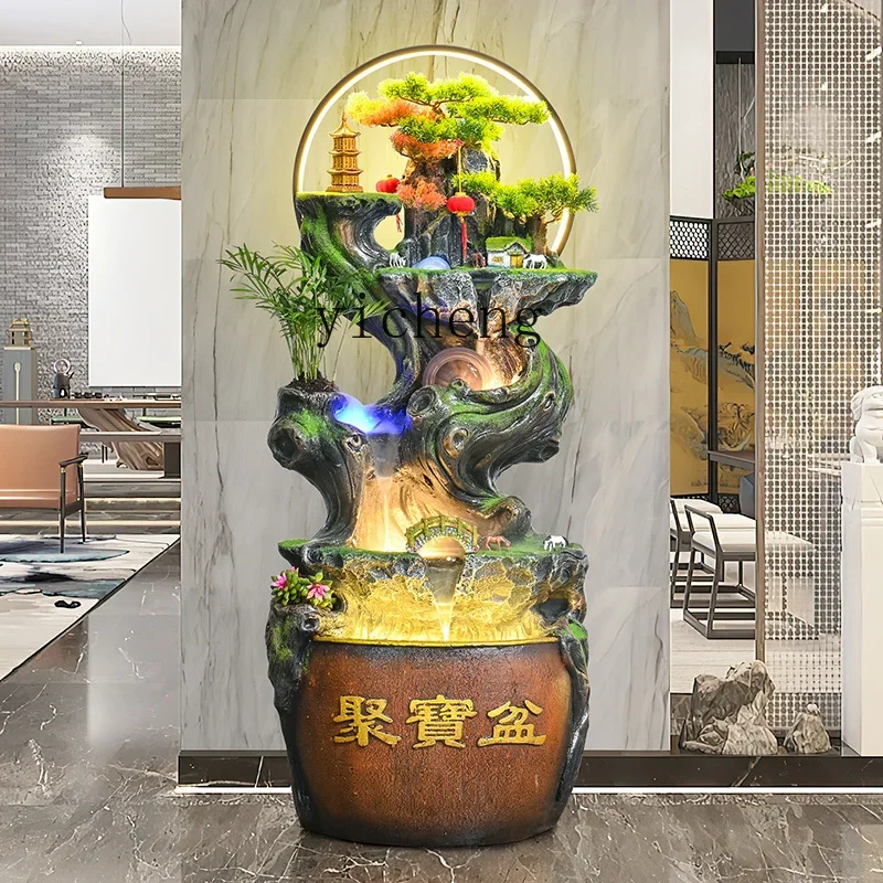 EE  rockery flowing water fountain lucky decorative ornaments restaurant humidifier landscape