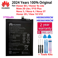 Hua Wei Original HB386589ECW 3750mAh Rechargeable Phone battery For Huawei Honor 8X 9X P10 PLUS View 10 Mate 20 Lite Nova 3 4 5T