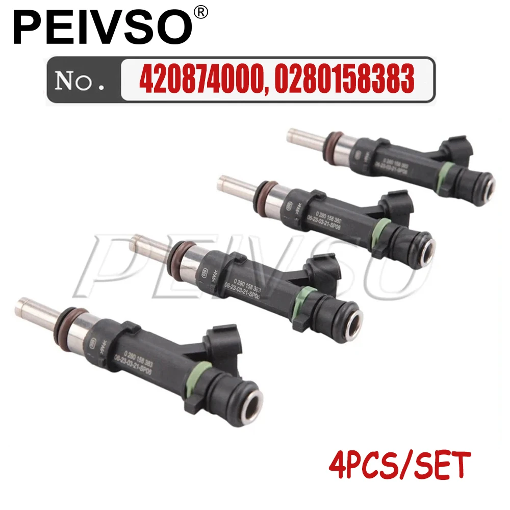 4X 0280158383 420874000 Fuel Injectors For Pickup Falcon Truck SEA DOO Water WaveRunner Water Motorbike 130/155/230 4.0L