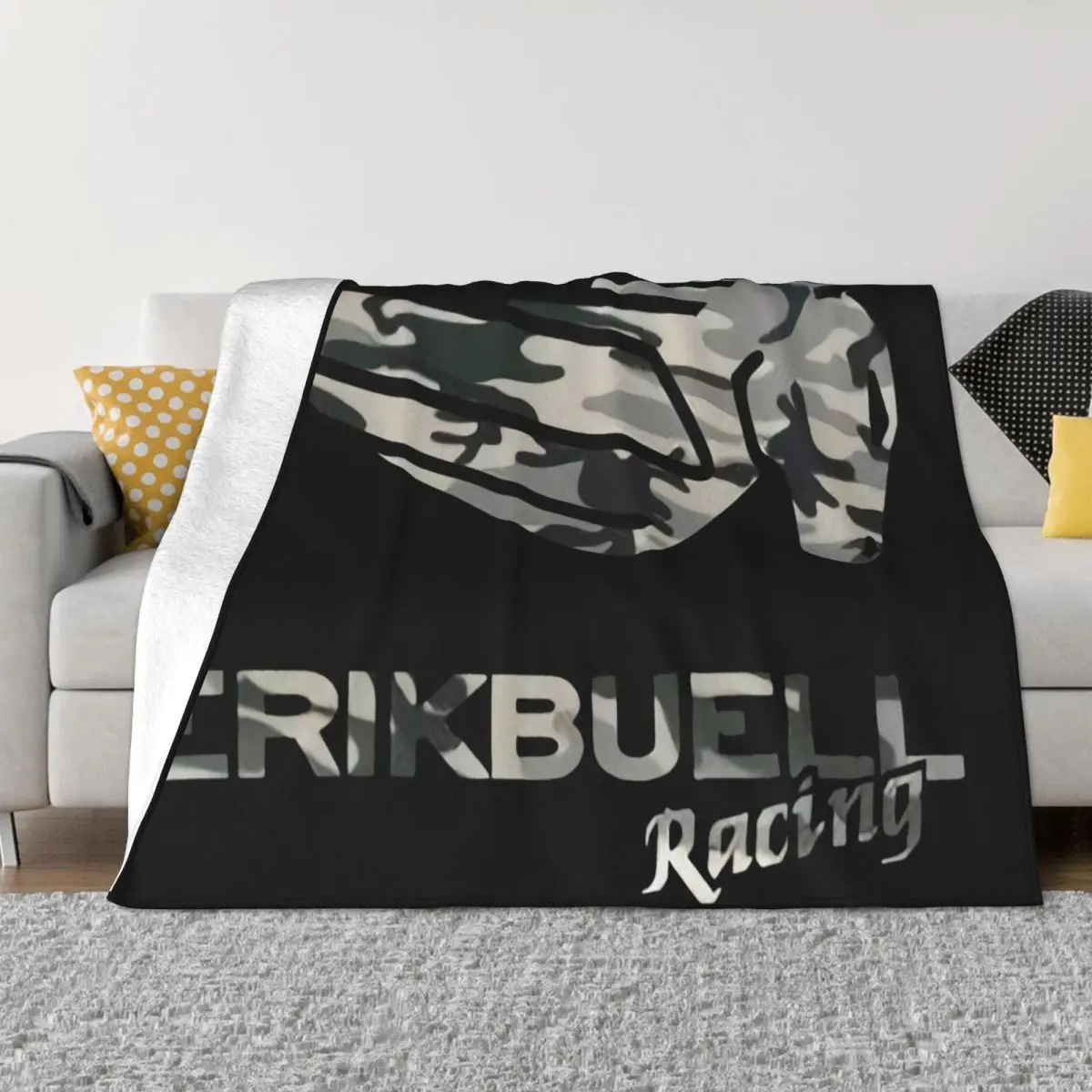 Erik Buell Racing American Motorcycle Funny Vintage Gift Men Women Personalized Throw Blanket