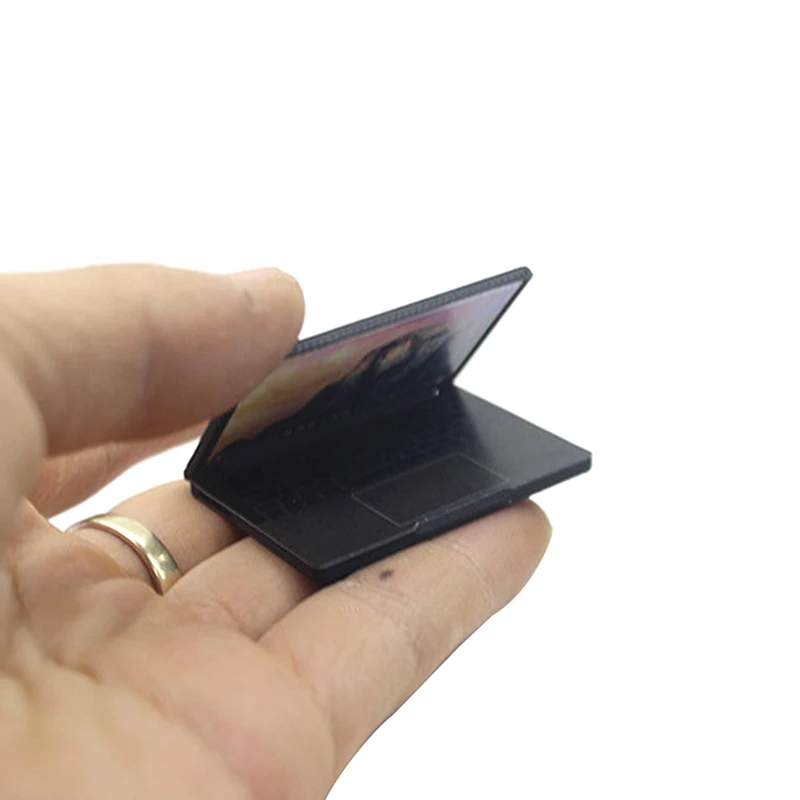 * Cute Simulation 1:12 Mini Laptop Computer Dollhouse Miniature Alloy Crafts Dollhouse Decoration For Doll House DIY Accessories view 3