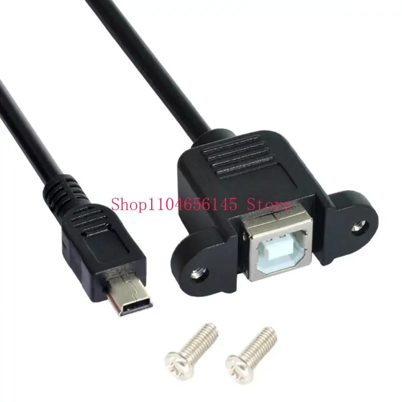 

Мини-USB к USB B с винтом для крепления на панели Mini USB «папа» к USB B «мама» Удлинитель для передачи данных Шнур для принтеров