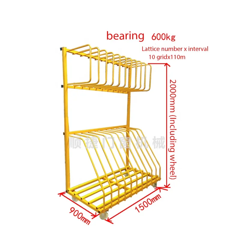 Double-layer Door and Window Shelf with Heavy Nylon Wheels Organizer Shelf Storage Rack