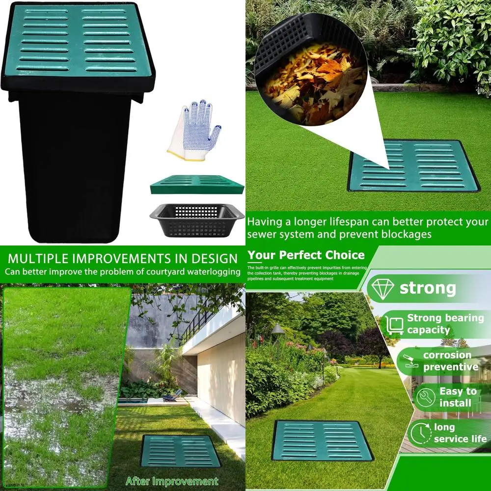 

18x18x24 Решетка из стекловолокна Французская сливная раковина для управления сбросом патио, газона и водосточной трубы