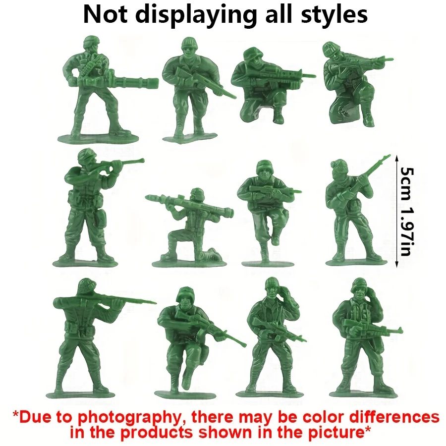 30/48 stücke Soldat Action-figuren Gelb Blau Grün für Sammeln Modell Szenen Militär Themen Party Decor Desktop Ornament JXB – Detail 2