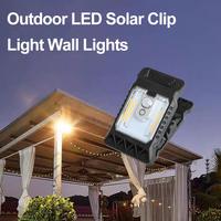 Outdoor LED Solar Clip Light Human Body Sensing Waterproof Street Light for Home Garden Decoration Solar Wall Lamp