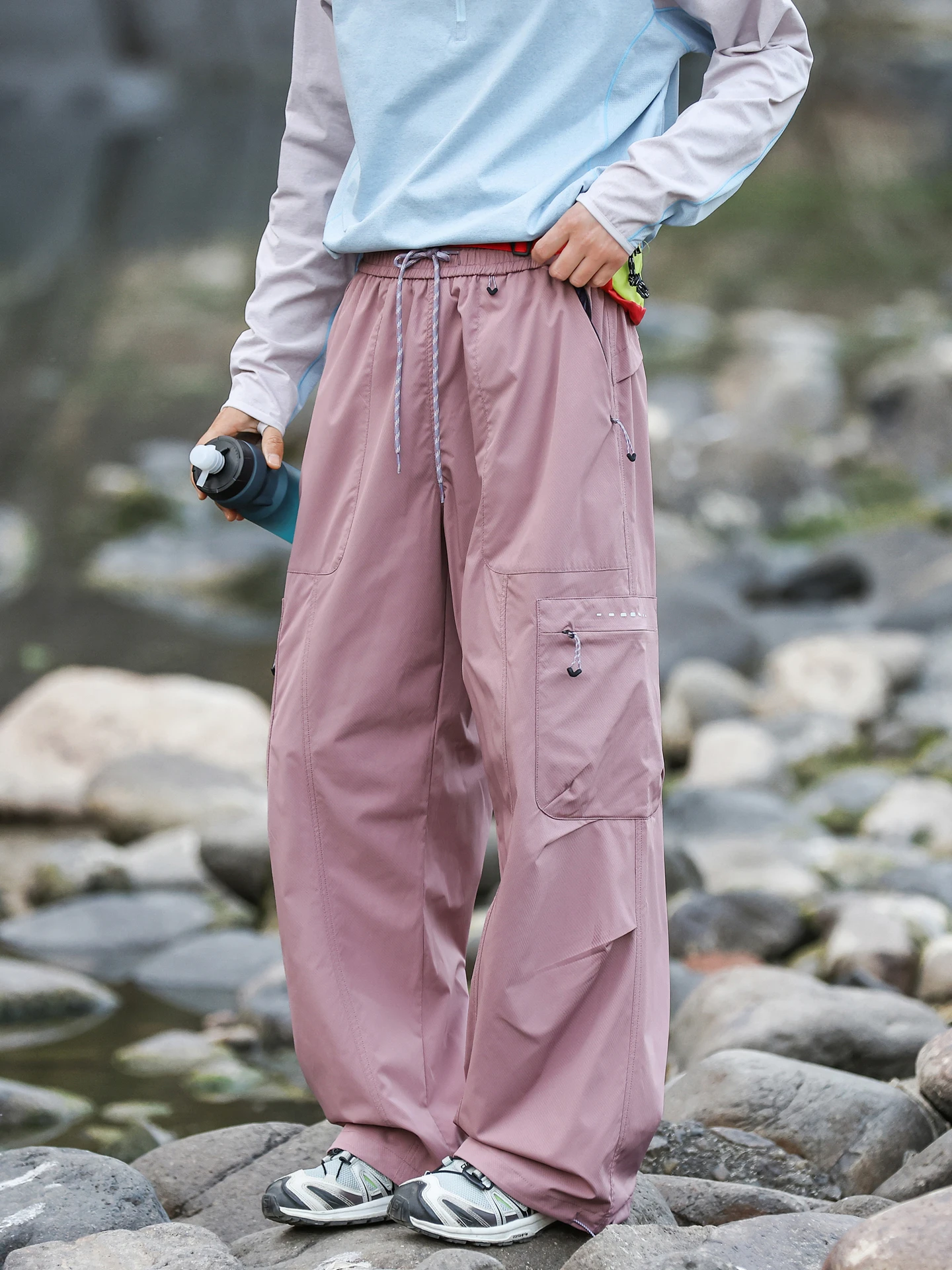 

Модные американские спортивные брюки с эластичным поясом для активного отдыха, мужские свободные широкие повседневные длинные брюки, прямые повседневные брюки