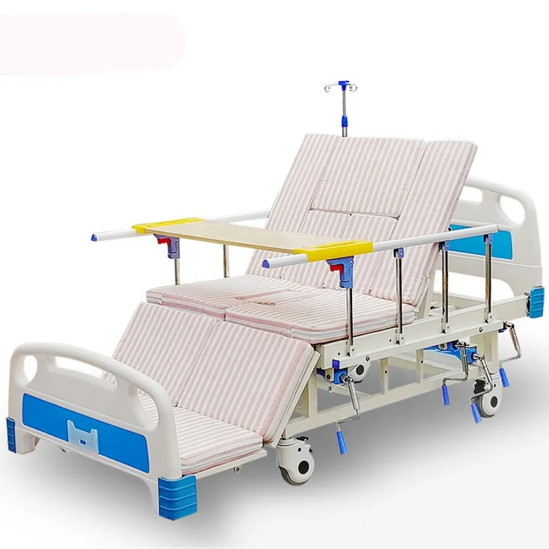 Full-curtain nursing bed patient elderly Manual 5-function medical bed turned over hospital bed
