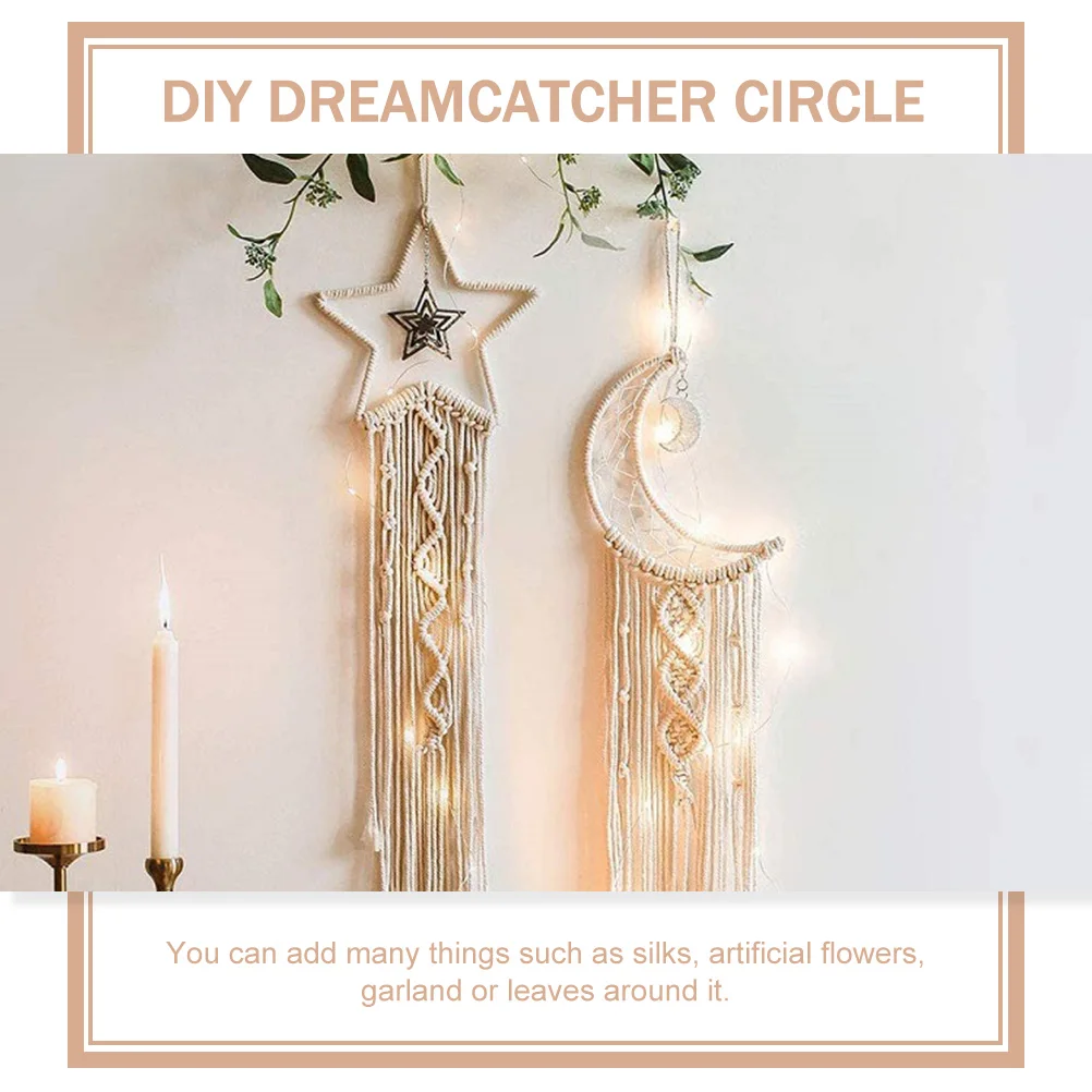 

8pcs Iron Hoops DIY Dreamcatcher Circle Frame Craft Decor Catcher Making Tool Supplies Smooth