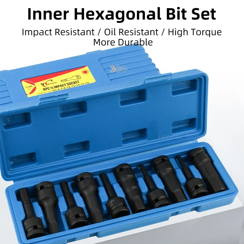 Impact Hex Driver Bit Set 1/2