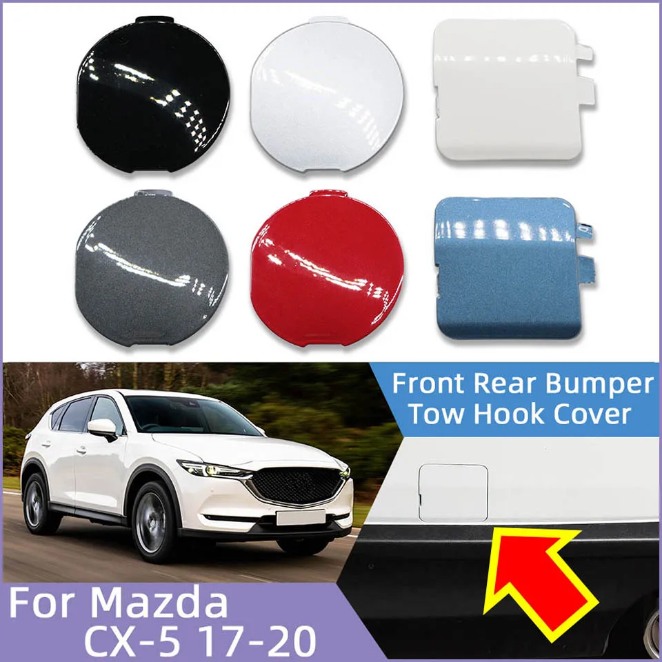Auto Front Rear Bumper Towing Hook Eye Cover Lid For Mazda CX5 CX-5 KE 2017 2018 2019 2020 Tow Hooking Hauling Cap Painted Trim