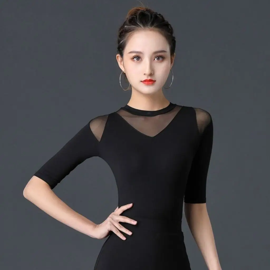 New National Standard Dance Top Female Adult Modern Dance Costume Latin Dance Practice Dress Ballroom Dance Wear