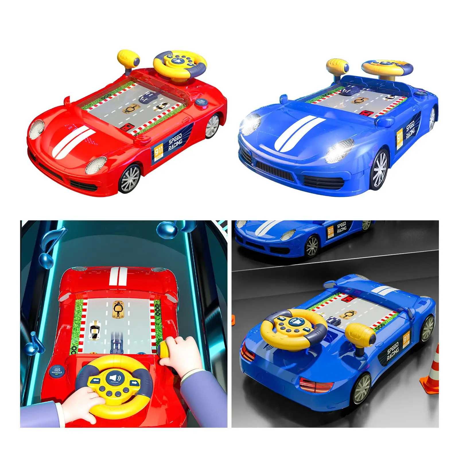 

Электрическая имитация рулевого колеса, игрушка, практичные приключенческие игры, контроллер, имитация вождения со звуком для детей