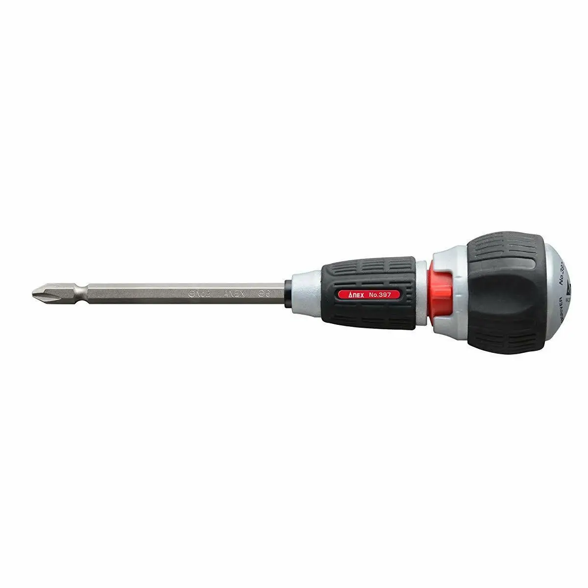 

ANEX Ratchet Screwdriver with Strong Magnetic Bit Replaceable Screwdrivers Set Made in Japan 72 Gears 307-D 397-D 397-H