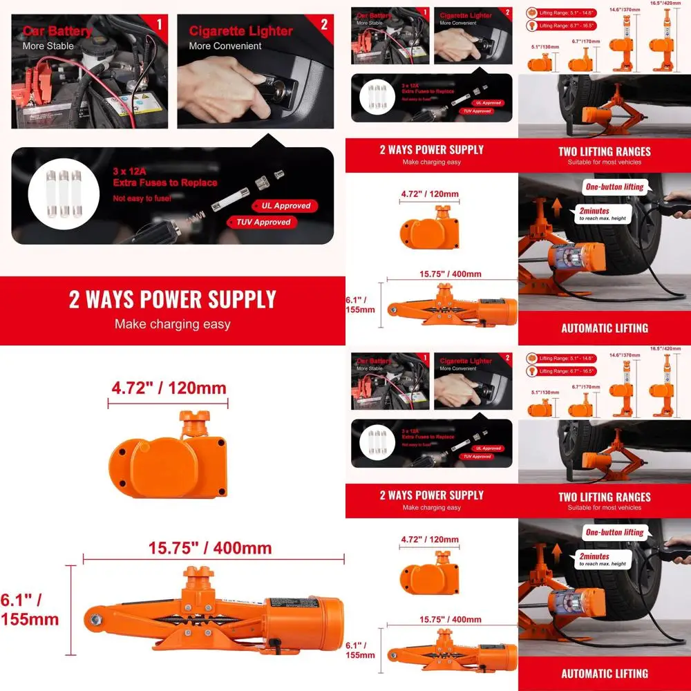 

Двухподъемный ножничный подъемник 12В: грузоподъемность 3 тонны для легковых автомобилей, внедорожников и грузовиков - с дистанционным управлением