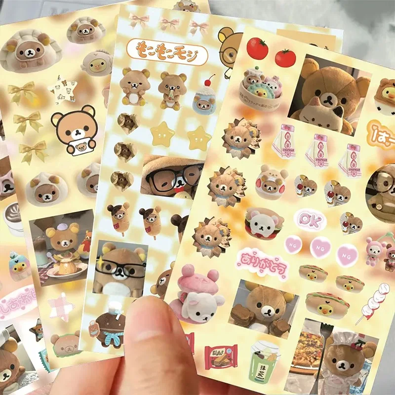 

Мультяшные наклейки Rilakkuma с контурной вырезкой, водонепроницаемые, для творчества, дневников, скрапбукинга, чехлов для телефонов, подарок на день рождения другу