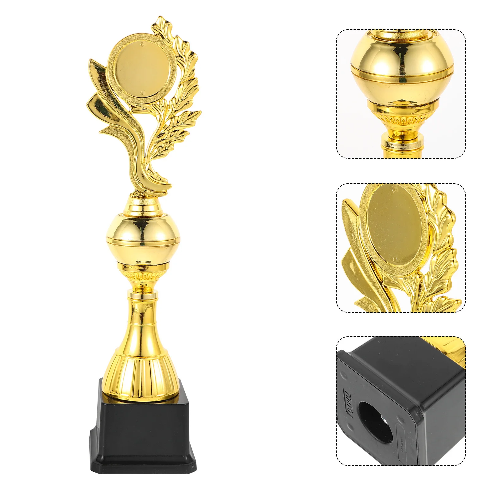 

Golden Plastic Trophy Award for Dance Music Sports Competitions - Elegant Lightweight Design for Ceremony Party Decoration