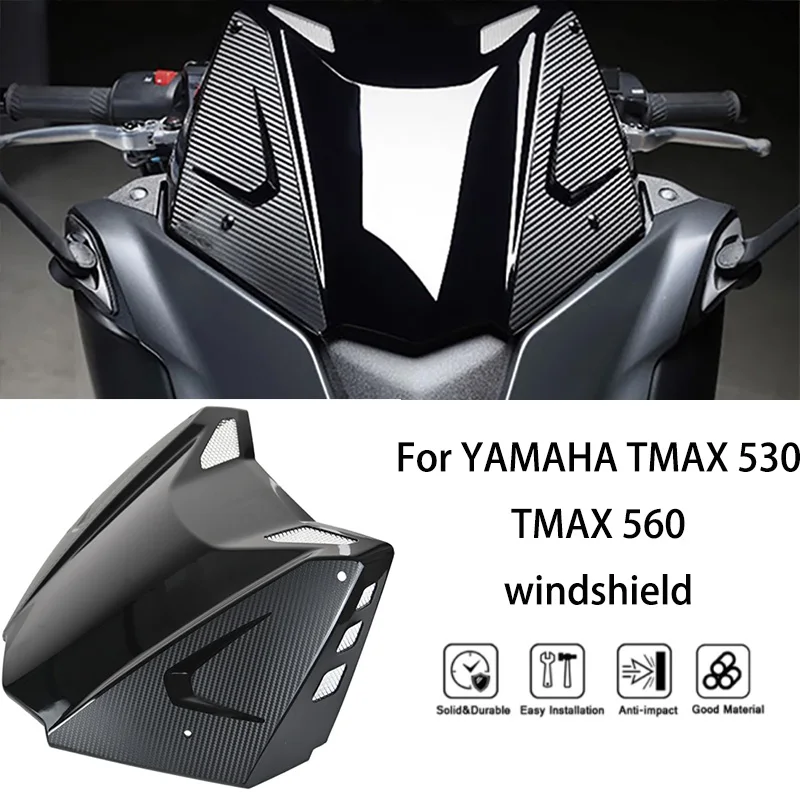 

Ветровое стекло MTKRACING для YAMAHA TMAX 530 TMAX 560 2017-2021, спортивный короткий ветровой дефлектор, черный