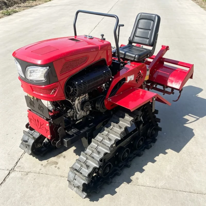 

Customized Newly Upgraded Rotary Tiller, Four‑Wheel‑Drive Land Cultivation Tractor, Crawler Rotary Tiller