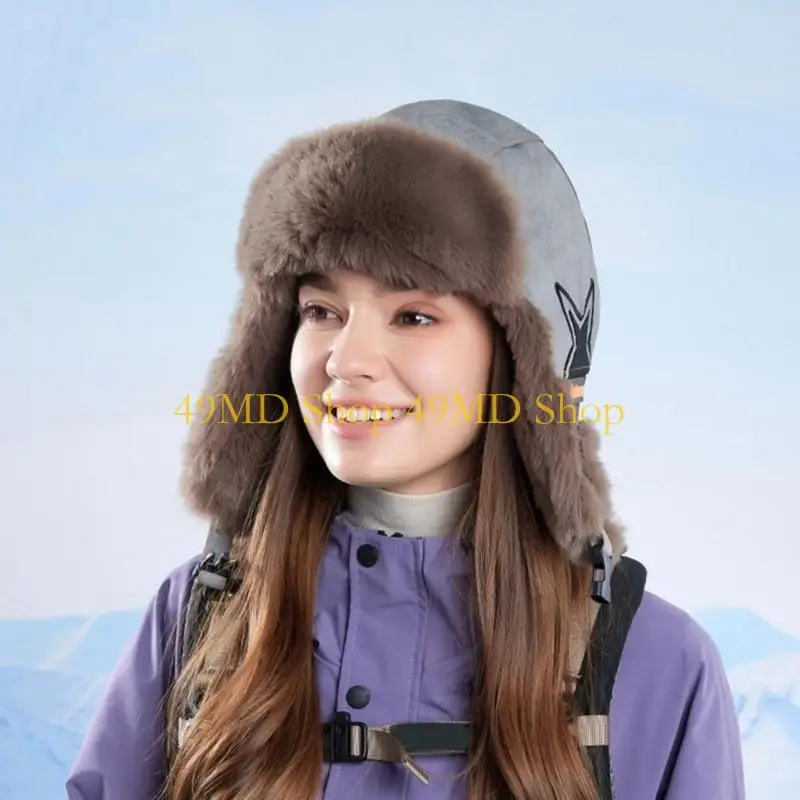 49MD Practical Thermally Lined Winter Hat with Adjustable Ear Covers Comfort Wear