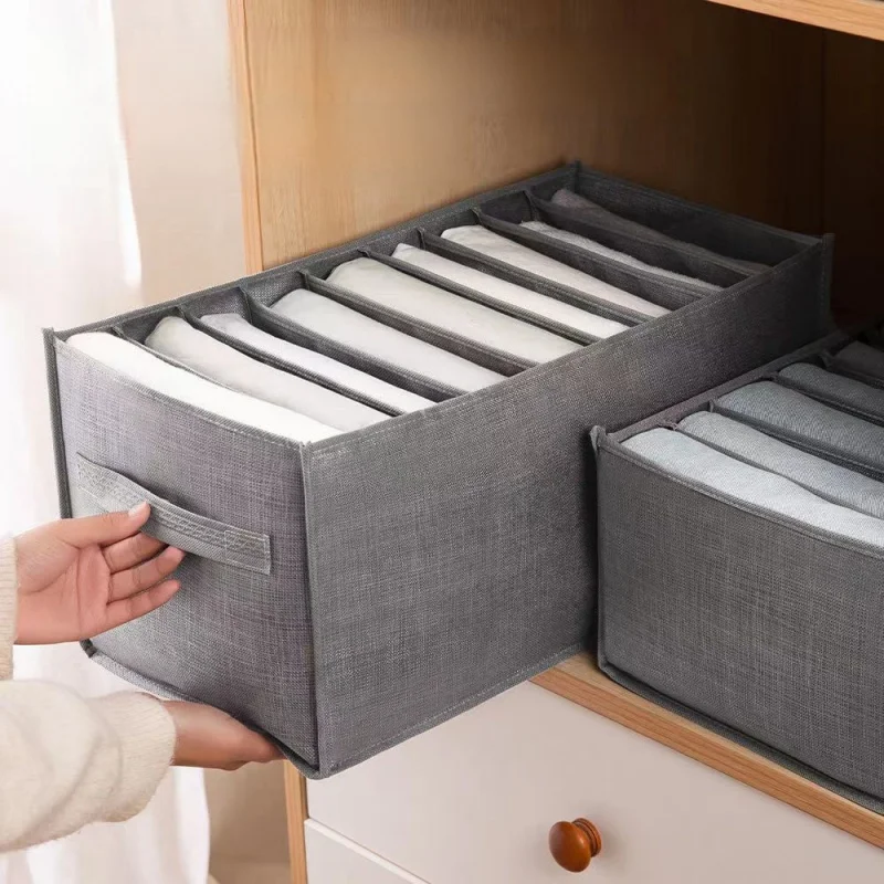 Caja Organizadora de Ropa Interior con Divisores para Armario, Organizador de Jeans y Ropa, Bolsa Organizadora para Cajones de Dormitorio y Hogar
