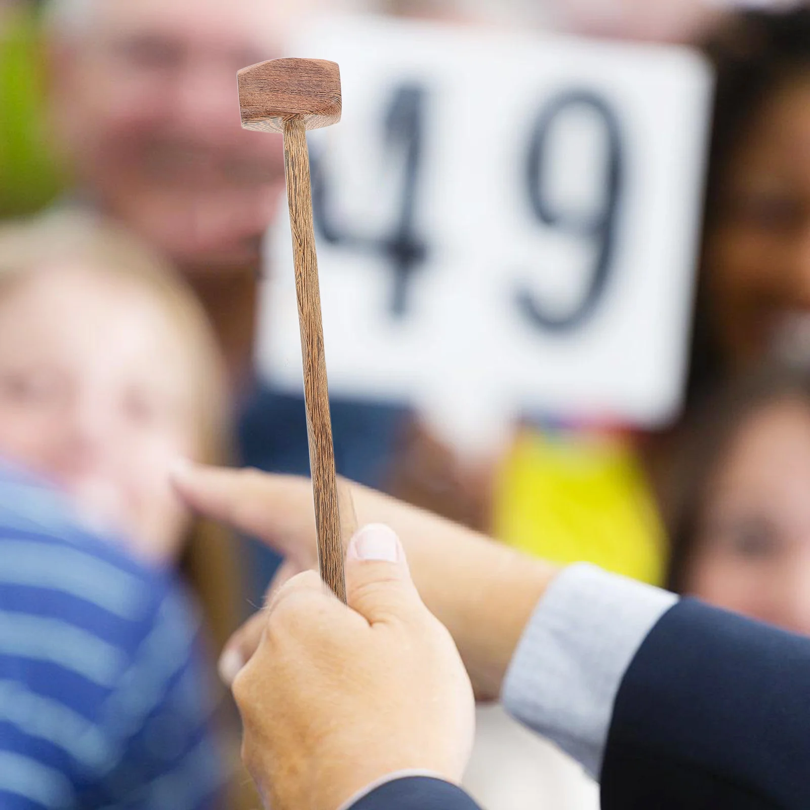 Drewniany młotek sędziowski dla dzieci, realistyczny design, gra fabularna, narzędzie edukacyjne do zajęć w klasie, na przyjęcia i zabawy w udawanie.
