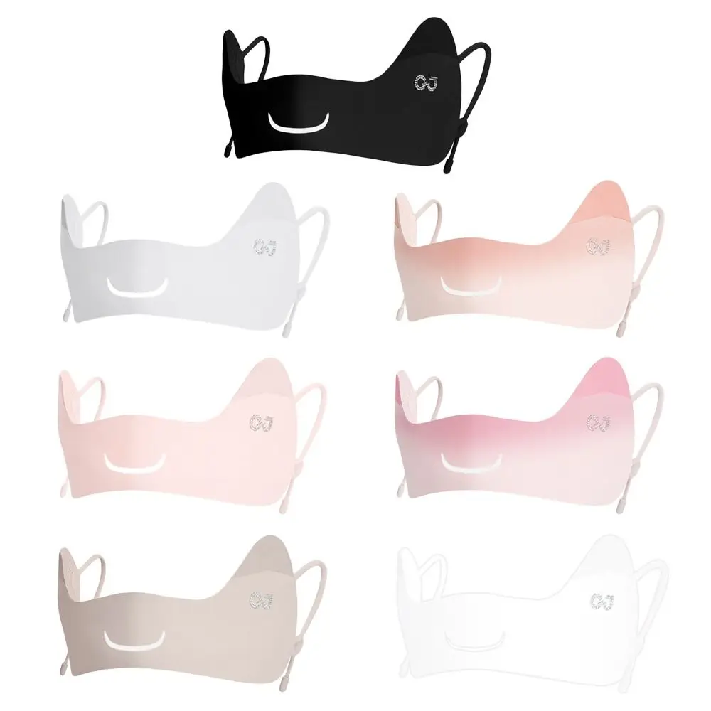 

Summer UV Blocking Women's Face Mask Ice Silk Breathable Half Face Cover Moisture-Wicking UPF50+ Sun Mask for Outdoor