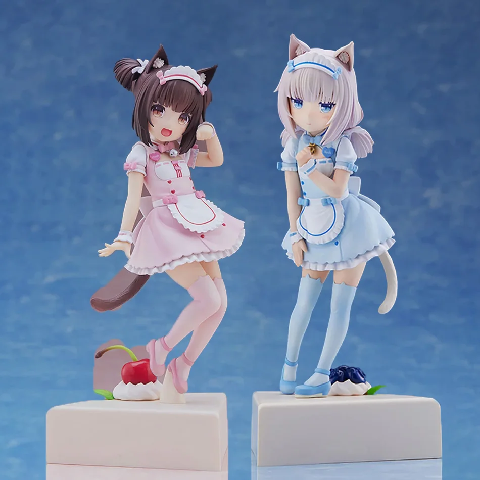 NEKOPARA 18CM Anime Cat Maid Figuur - Chocolade Vanille Leuke PVC Collectible Statische Pop Mooie Kat Stijl Model voor Kinderen