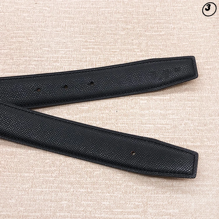 2024 WITHOUT BUCKLE two sides 3.2 cm high quality men women togo belt genuine leather strap trousers first layer free shipping