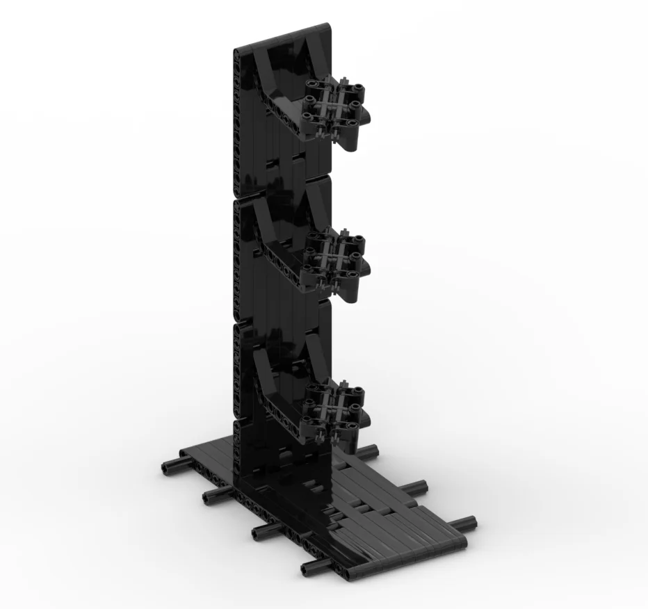 MOC DIY Rennwagen-Ständer Ausstellungsständer Bausteine Zusammengebautes Modell Ornamente Spielzeugbaustein Kompatibel mit Grundplatte 3385 65634 – Detail 2