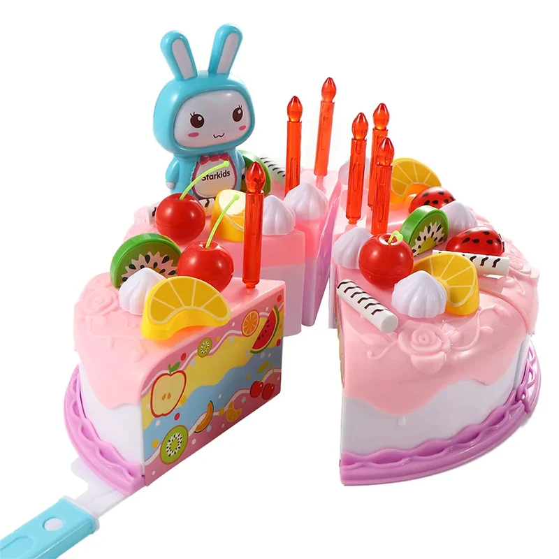 Children Pretend Goodies Play Simulated Kitchen Toys Plastic Cutting Food Kids Toy Object Cognition Boys Girl Birthday Gifts TMZ