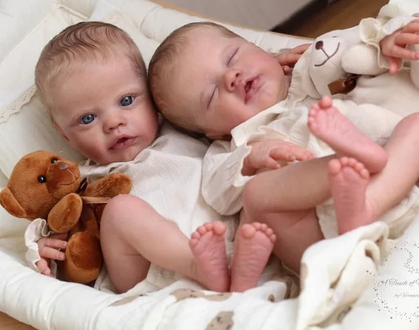NPK 19 Inch Reborn Doll Kit Primrose Limited Edition - Asleep/ Awake Figure Lifelike Soft Touch French Color with Cloth Body