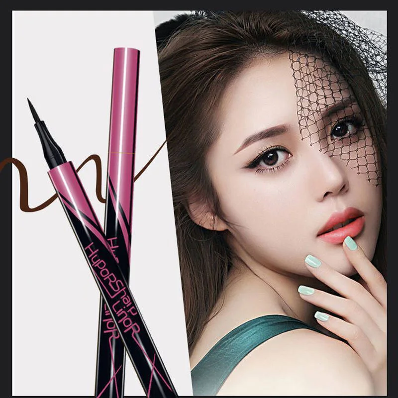 Eyeliner liquido matita Eyeliner impermeabile ad asciugatura rapida matita Eyeliner liquido caffè nero a lunga durata penna trucco cosmetici strumento bellezza