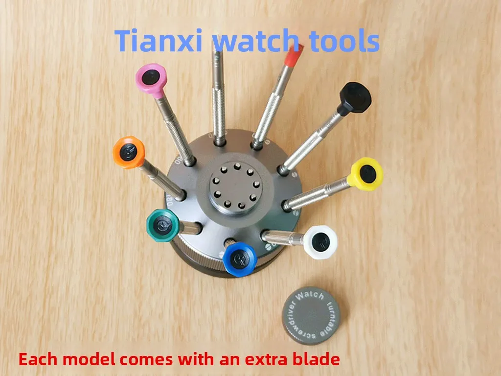 watch repair tool 9 sets of screwdrivers, rotating base screwdriver all-steel screwdriver, watch movement repair