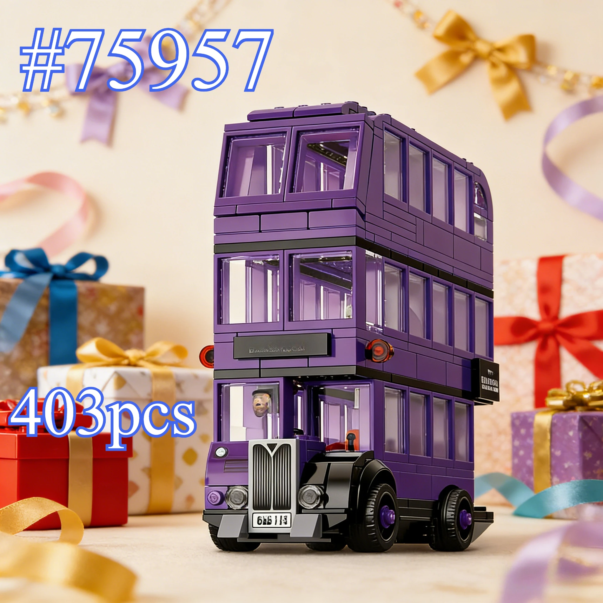 

Модель сумасшедшего туристического автобуса 75957, наборы строительных блоков, подходящие для рождественских подарков, совместимые с частицами Legoed, 403 шт.