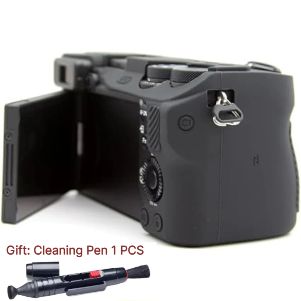 Silicone Case Rubber Protector Skin For Sony A5100/A5000 Micro-single Rubber soft case bag+1PCS Free Cleaning Pen