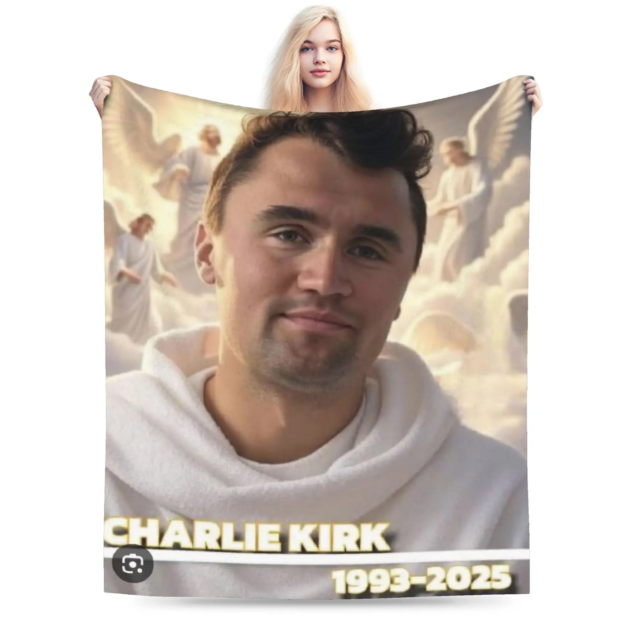 Charlie Kirk  Blankets Ultra-Soft Flannel Relax Gift  Throw Blankets Rug Piece