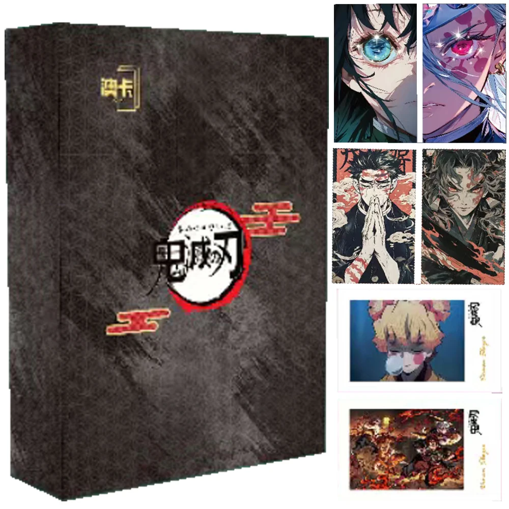 Tarjeta de colección Demon Slayer para niños, Anime de acción, Uzui, Tengen, Tomioka, Giyuu, póster de personaje, tarjeta de juego limitada, regalos para niños