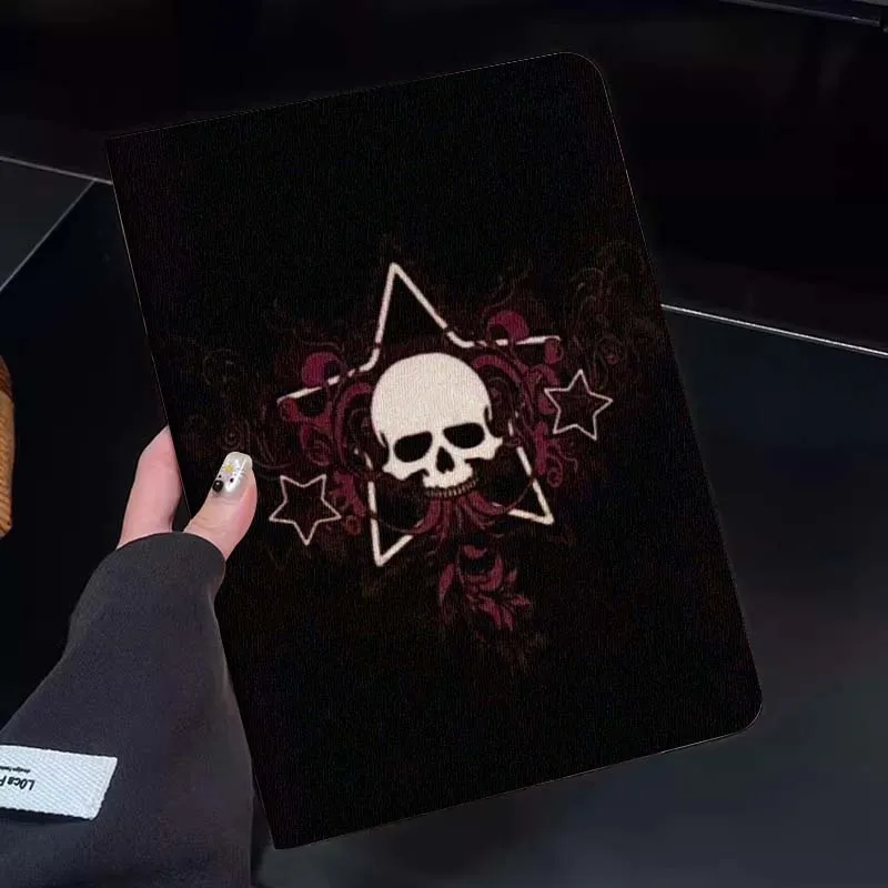 

Skull Star Red Pattern Tablet Case For Huawei Honor MatePad MediaPad Air 5 6 7 11 V6 V7 V8 V9 X9 X8 T10 T10s C5e T5 Gift