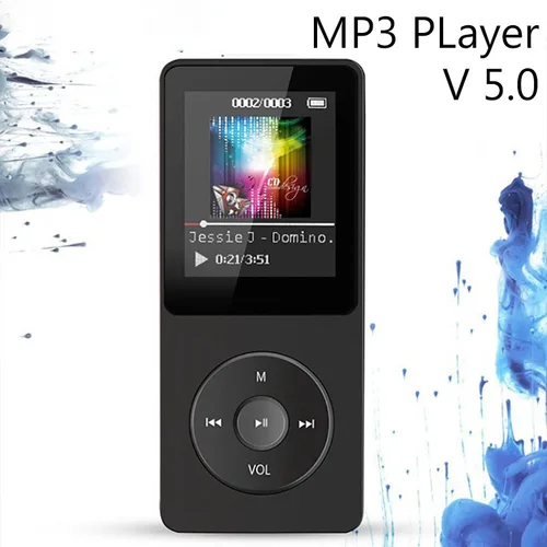 Reproductor de MP3 portátil recargable, Walkmen con pantalla a Color de 1,8 pulgadas, Compatible con Bluetooth, grabación de libros electrónicos, Radio FM MP4 deportiva