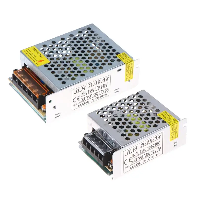 Stable Regulated Output Lighting Transformer AC 110V-240V To DC 5V 2A/5A 25W 60W For CCTV LED Strip Power Supply Adapter
