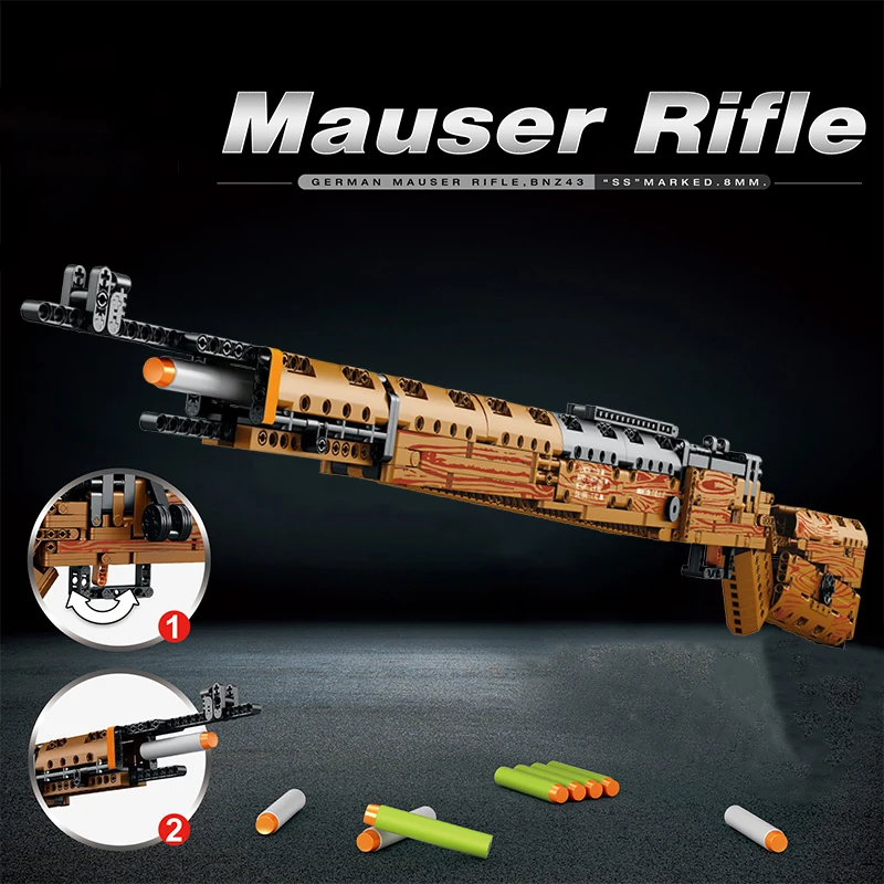 

Tech Firearms Karabiner 98K Famous Sniper Rifle Building Block Model Educational Assembly Toy Birthday Christmas Gift for Boys