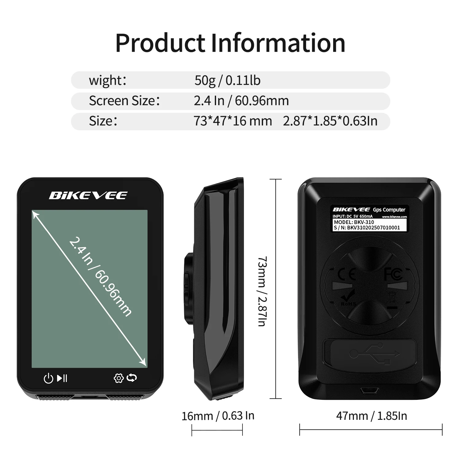 GPS Wireless Bike Computer 9 Languages Waterproof With Backlight Bracket Cycling Speedometer Rate Stopwatch Bicycle Accessories