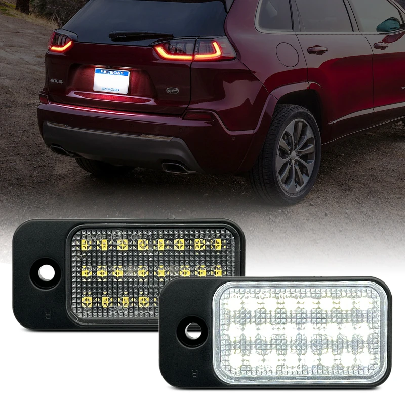 

2 шт. белая светодиодная подсветка номерного знака для Jeep Cherokee 2019-2022