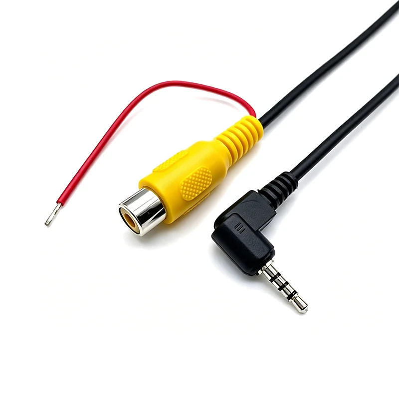 1Pcs Rearview Camera Connection Cable RCA Female to 2.5mm AV Converter Cable Car Rear View Reverse Parking Camera To Car DVR